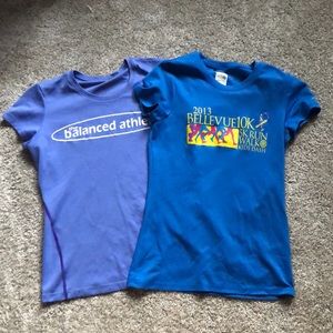 Two dry-fit running shirts